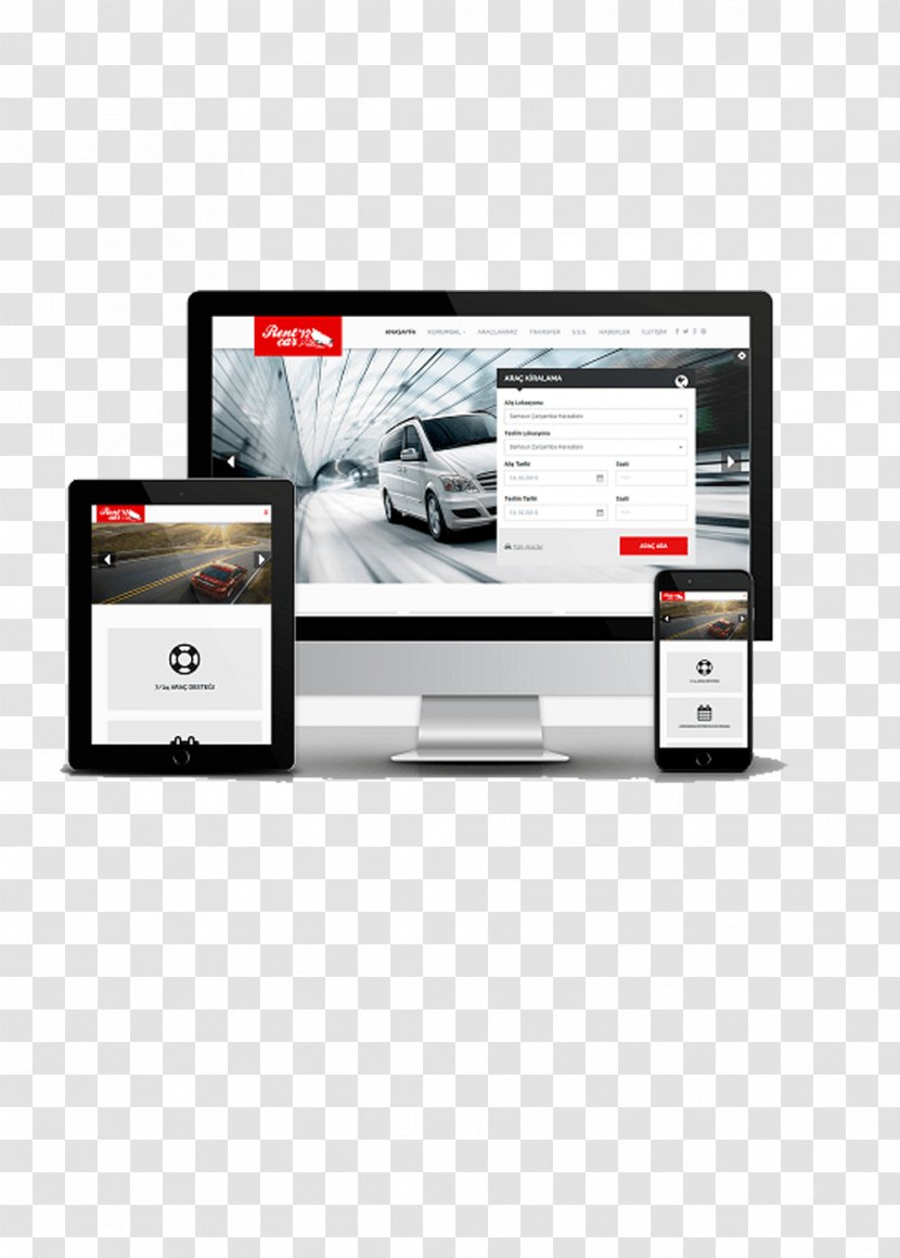 Car Rental Web Design - Electronics Transparent PNG