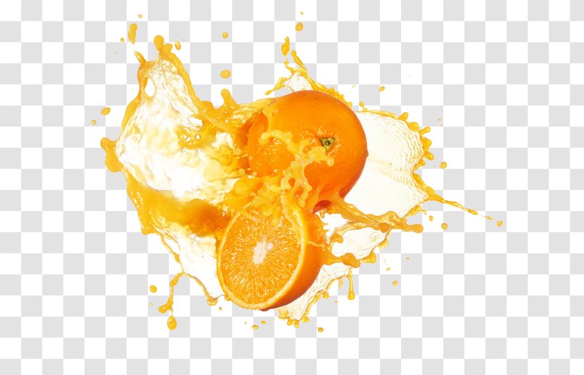 Orange Juice Punch Stock Photography - Food - Oranges And Splash Collision Transparent PNG