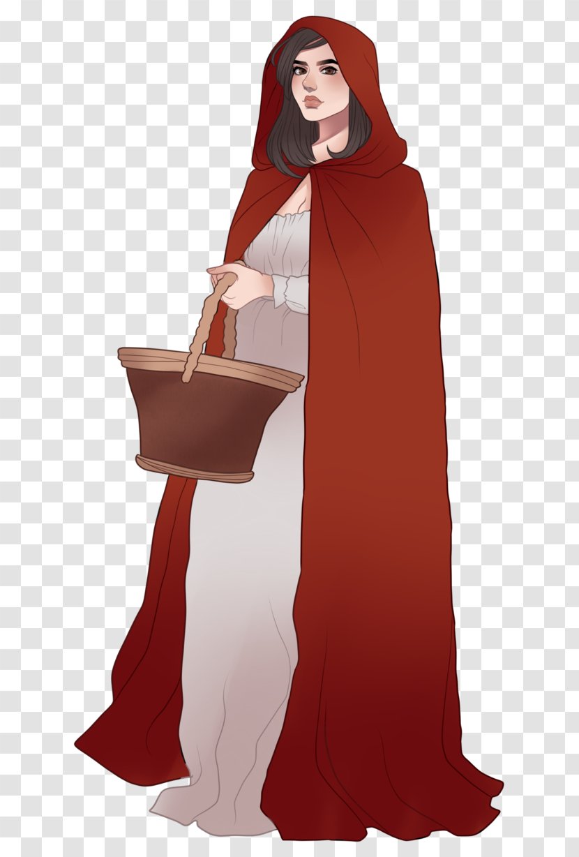 Robe Character Fiction - Watercolor - Red Hood Transparent PNG