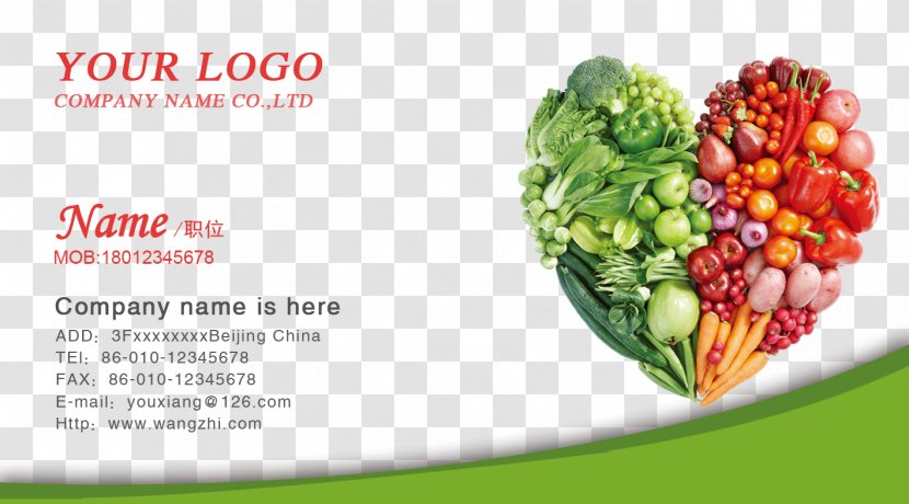 Vegetable And Fruit Cards - Vegetarian Food - Health Transparent PNG
