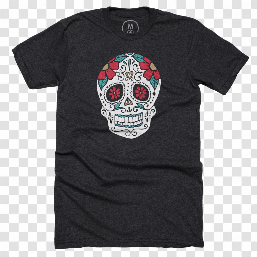 T-shirt Hoodie Sleeve Clothing - Tshirt - Sugar Skulls Transparent PNG