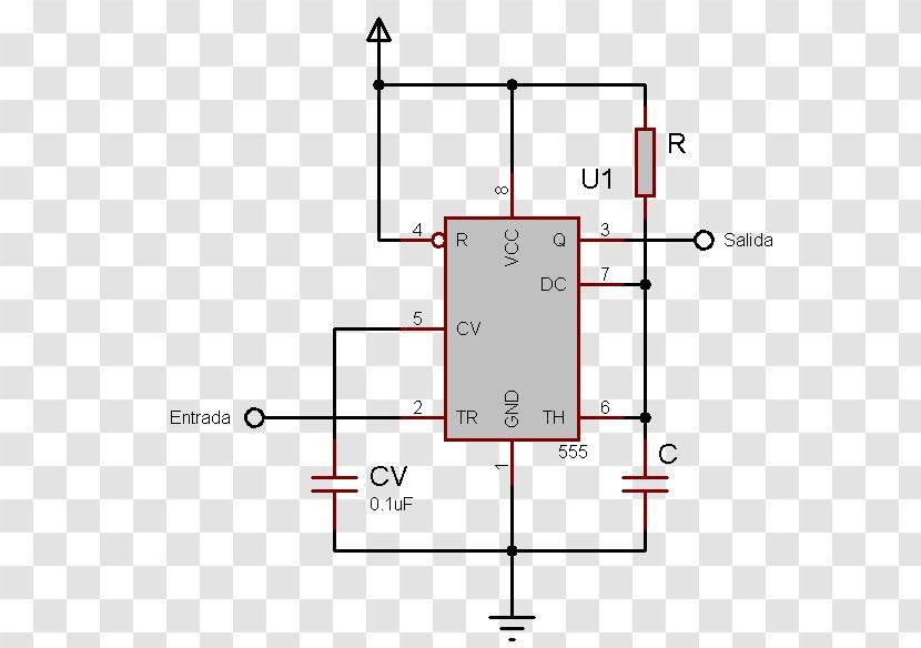Monoestable 555 Timer IC Astable Multivibrator Monostable - Capacitor - Stable Transparent PNG
