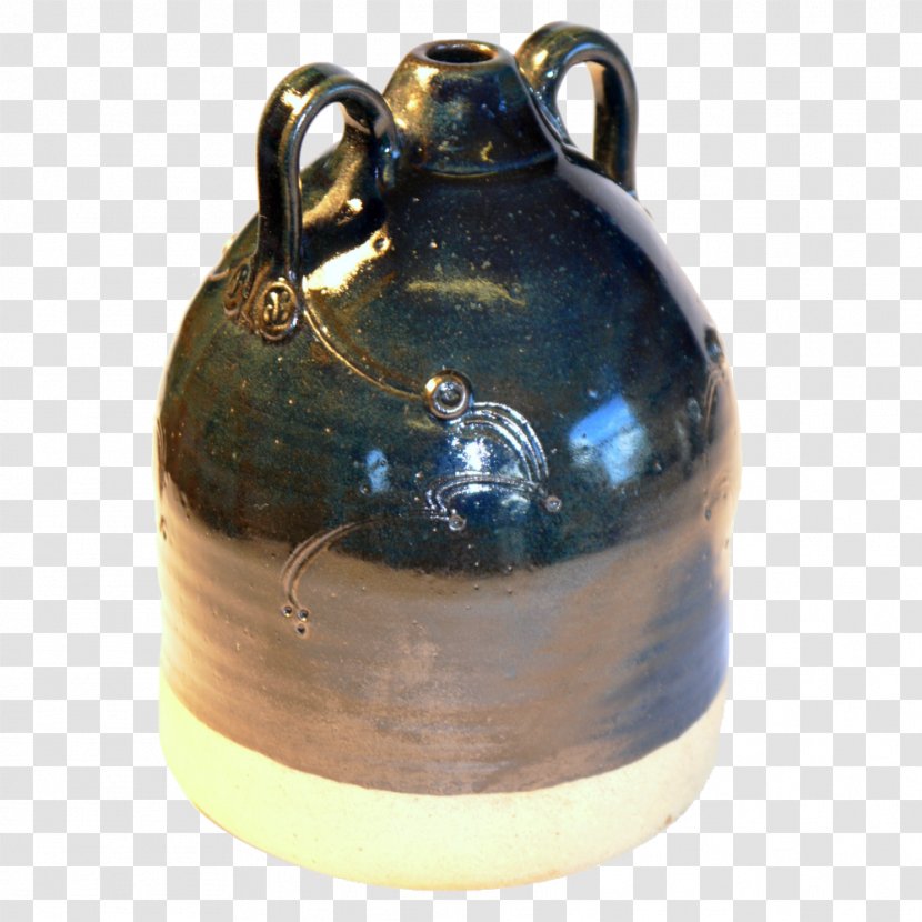 Kettle Jug Cobalt Blue Pottery Vase - Celtic Style Transparent PNG