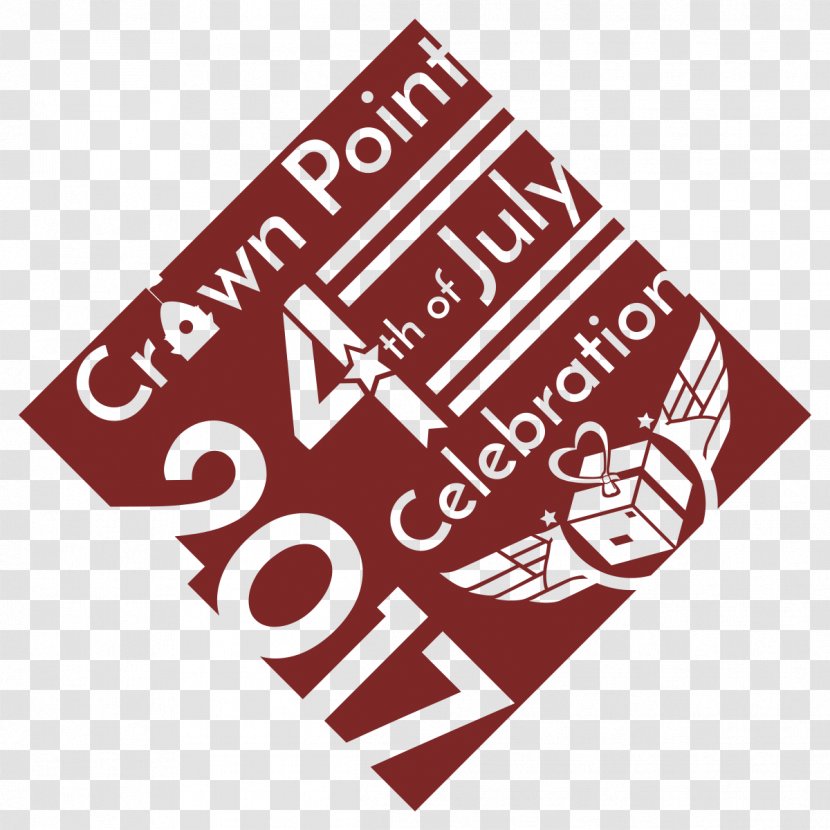 Crown Point Parade Independence Day Party Logo - Maroon Transparent PNG