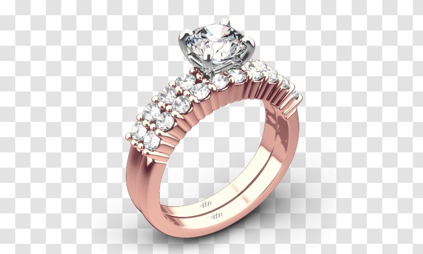 Wedding Ring Engagement Diamond - Platinum - Rose Gold Bridal Sets Transparent PNG