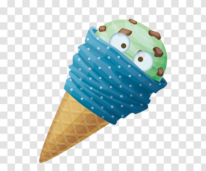 Ice Cream Cone - Flat Design - Cartoon Cones Transparent PNG