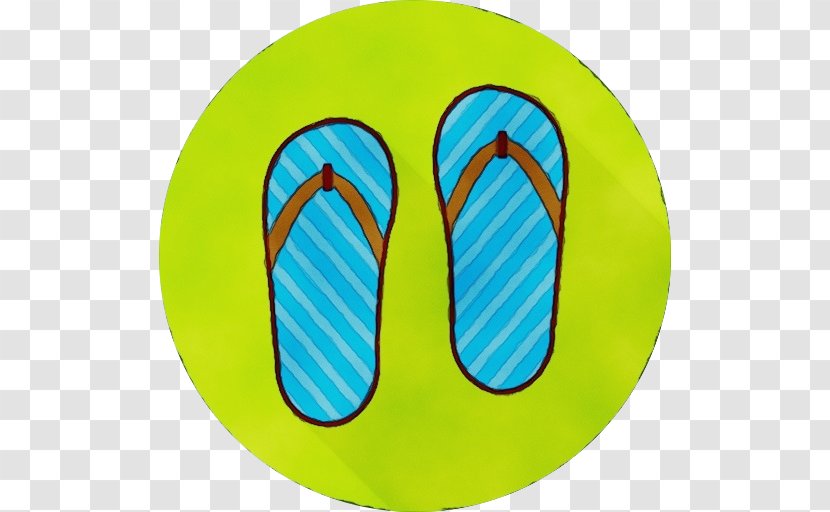 Flip-flops Footwear Yellow Green Slipper - Oval Shoe Transparent PNG