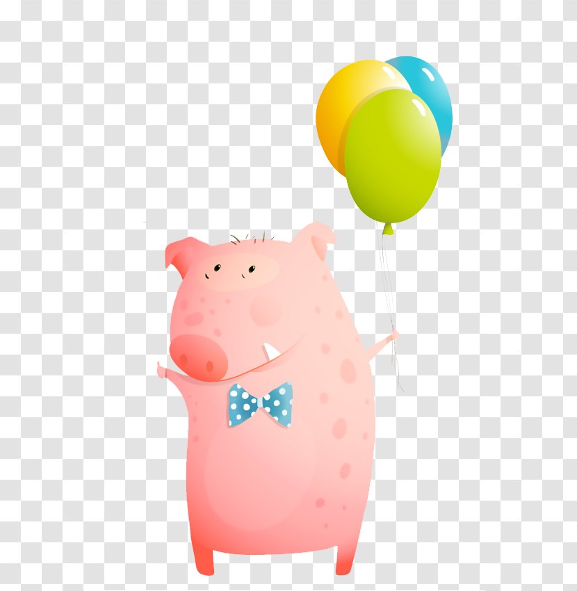 Pig Greeting & Note Cards Birthday - Illustrator Transparent PNG