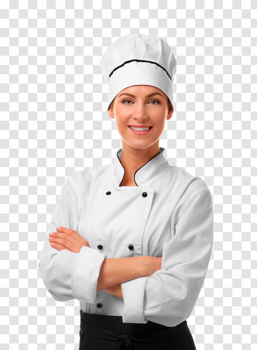 Chef's Uniform French Cuisine Woman Restaurant - Headgear Transparent PNG