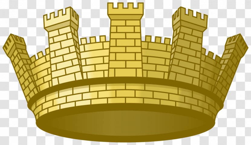 Italy Mural Crown Coat Of Arms Symbol - Defensive Wall - Corona Transparent PNG