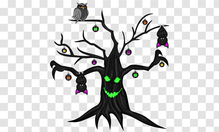 The Halloween Tree Drawing Clip Art - Plant Transparent PNG