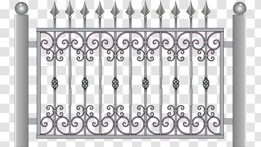 Window Picket Fence Wrought Iron - Structure - Painted Gray Pattern Transparent PNG
