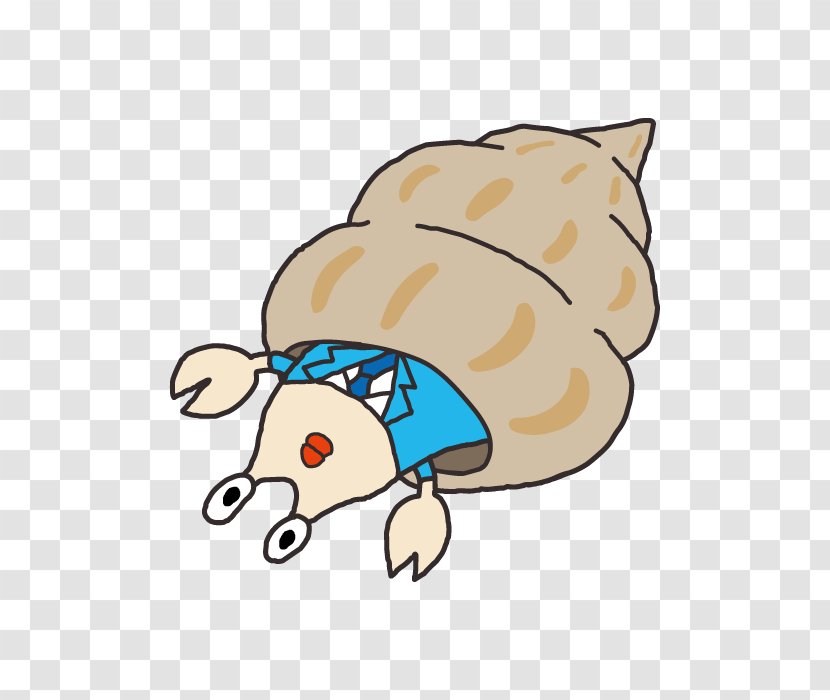 Hermit Crab Character Shellfish Dosinia Japonica Japan - Cartoon - Driving School Transparent PNG