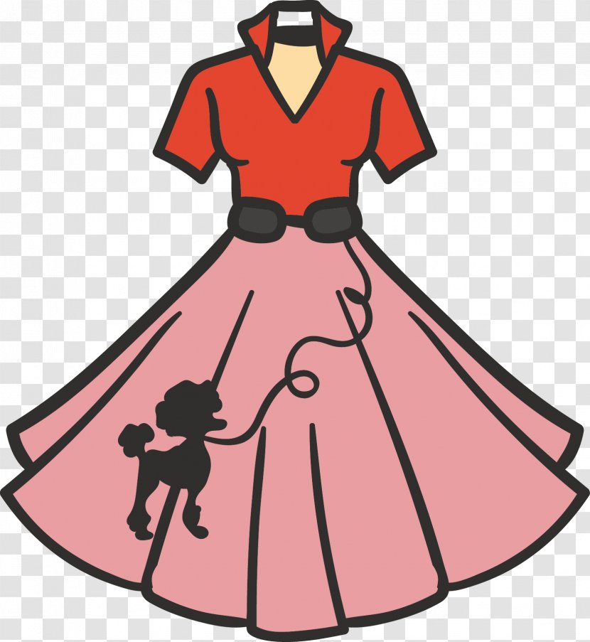 Dress Clothing Skirt Clip Art - Cartoon - Women's Material Map Transparent PNG