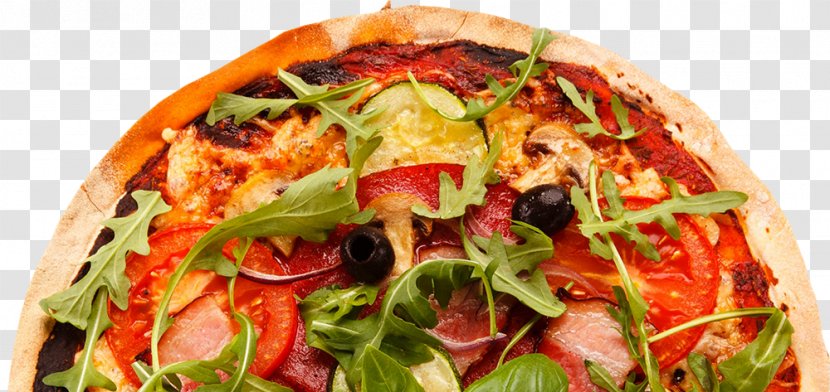 Pizza Hamburger Italian Cuisine Take-out Delivery - Flatbread - Indian Onion Salad Transparent PNG