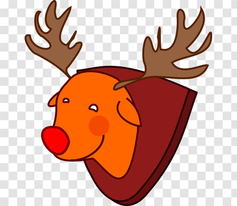Rudolph Reindeer Santa Claus Clip Art - Mammal - Goat Mother Sweet Smile Transparent PNG