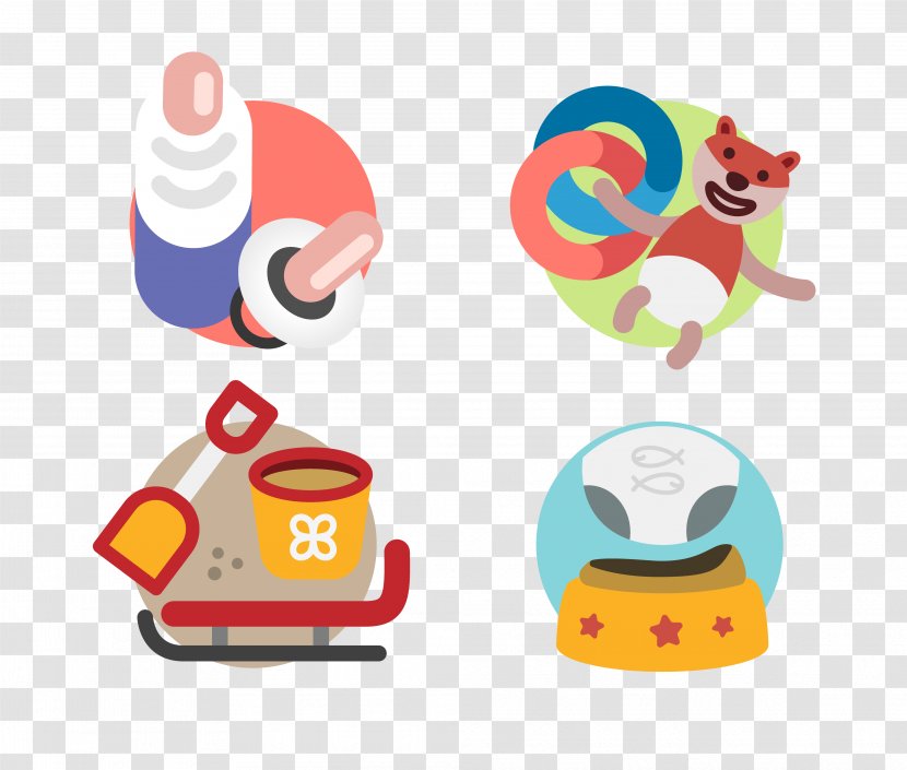 Diaper Toy Illustration - Silhouette - Vector Baby Elements Transparent PNG