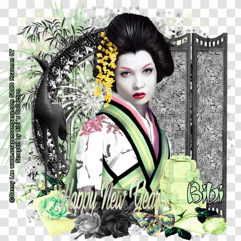 Geisha Album Cover Photomontage Transparent PNG