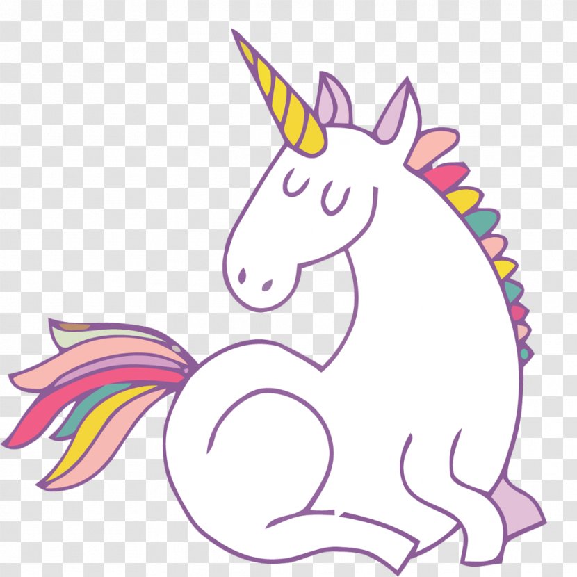 Unicorn Euclidean Vector - Head - White Material Transparent PNG