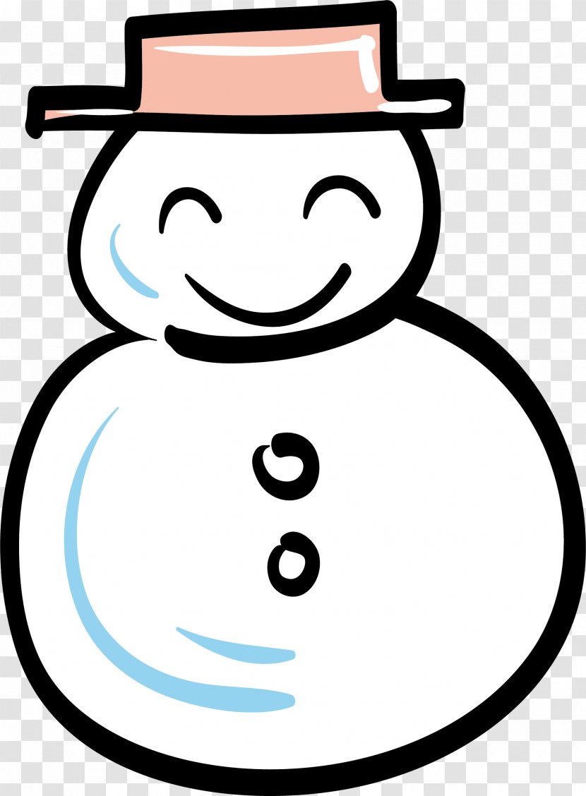Snowman Drawing Icon - Vector Painted Transparent PNG