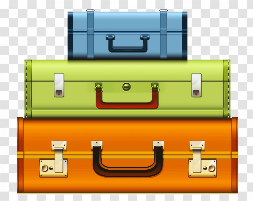 Suitcase Baggage Free Content Clip Art - Rectangle - Suitcases Cliparts Transparent PNG