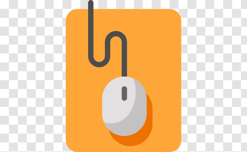 Computer Mouse - Text - Orange Transparent PNG