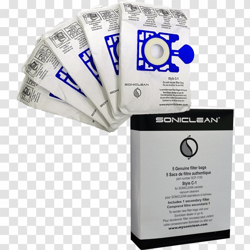Soniclean Canister Filter Bags Brand Product - Vacuum Transparent PNG