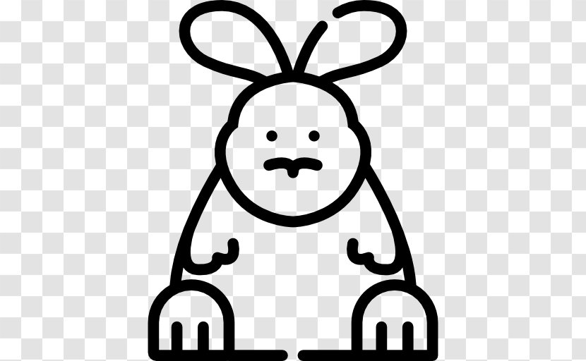 Black And White Monochrome Photography - Easter Bunny Transparent PNG