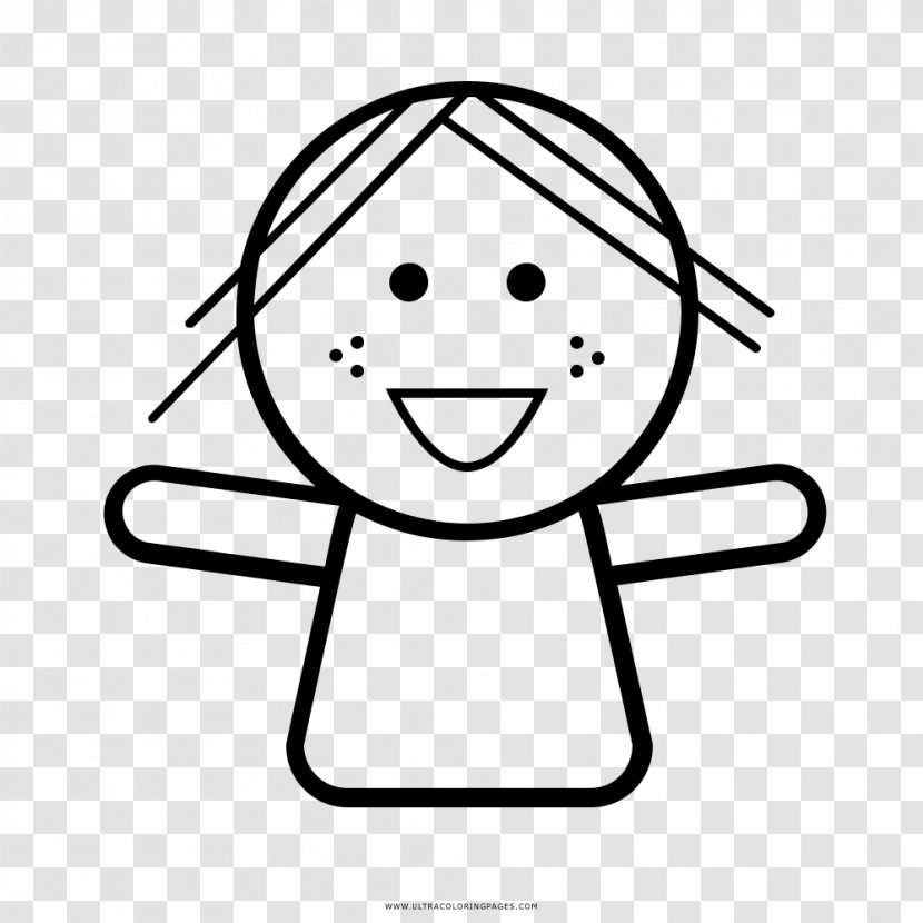 Coloring Book Drawing Ausmalbild Doll - Face Transparent PNG