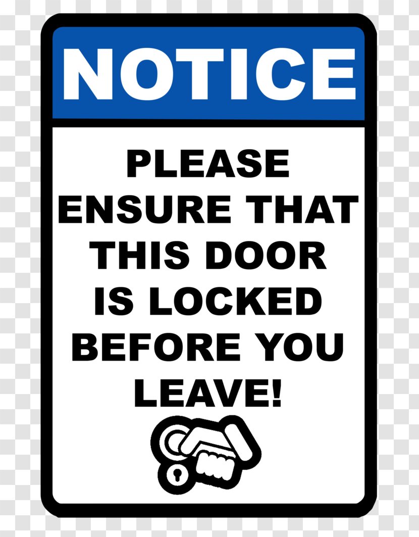 Sign Door Hanger Sticker Lock - Code Transparent PNG