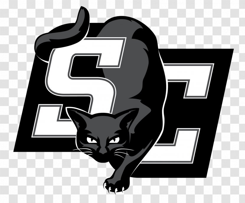 Southwestern College Moundbuilders Women's Basketball Football Men's Cat - Kitten - Black Transparent PNG
