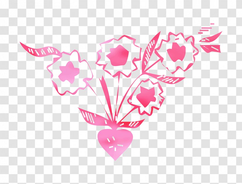 Heart Valentine's Day Font Sticker Pink M - Logo - Flower Transparent PNG