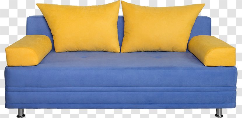 Sofa Bed Blue Couch - Cushion Transparent PNG