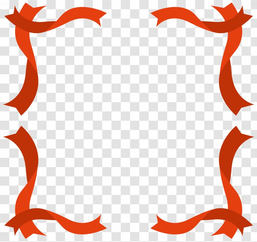 Simple Red Frame. - Orange - Shape Transparent PNG