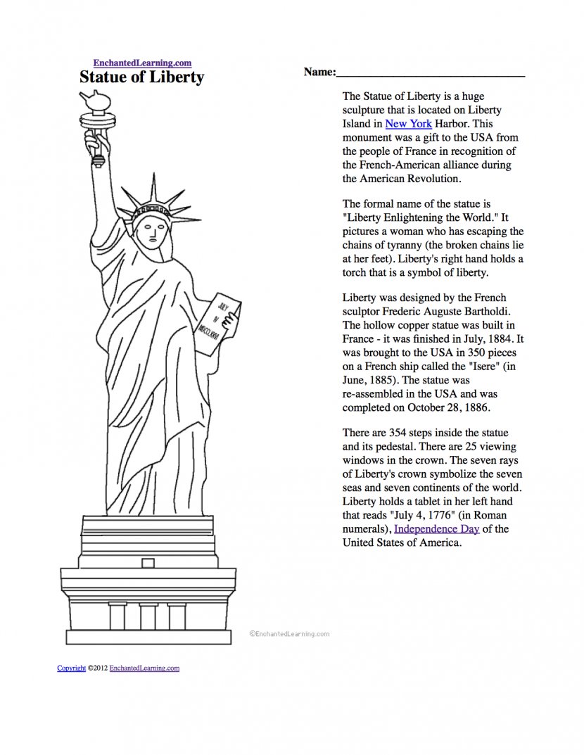 Statue Of Liberty The New Colossus Coloring Book Drawing - Heart - Page Transparent PNG