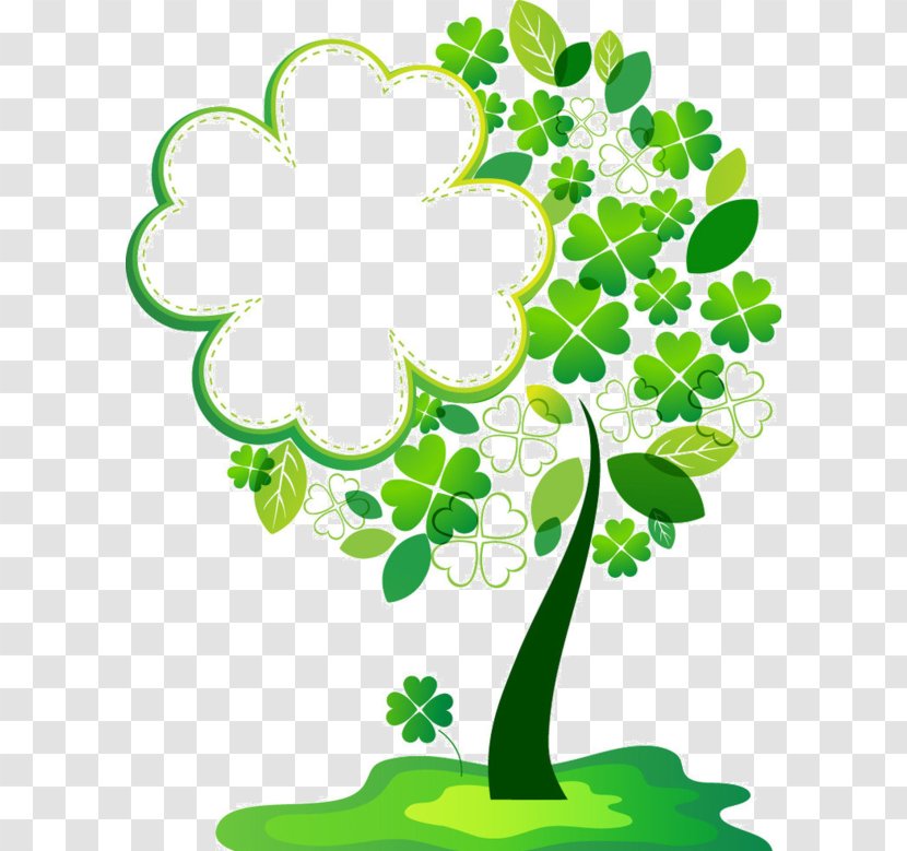 Borders And Frames Picture Tree Four-leaf Clover Clip Art - Branch - ST PATRICKS DAY Transparent PNG