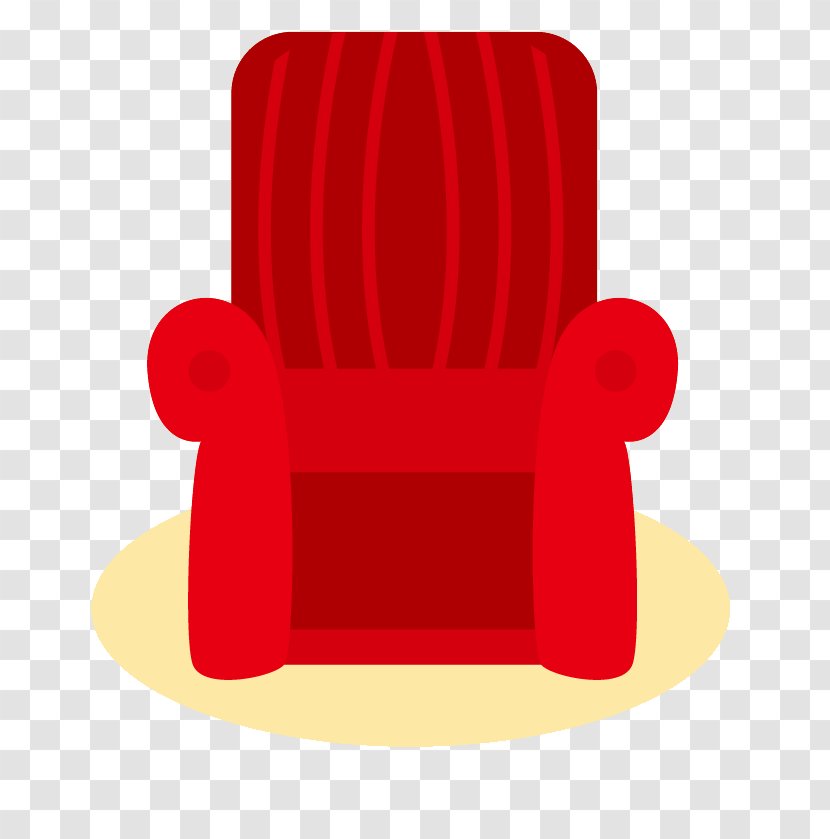 Text Chair Red Illustration - Armchair Transparent PNG