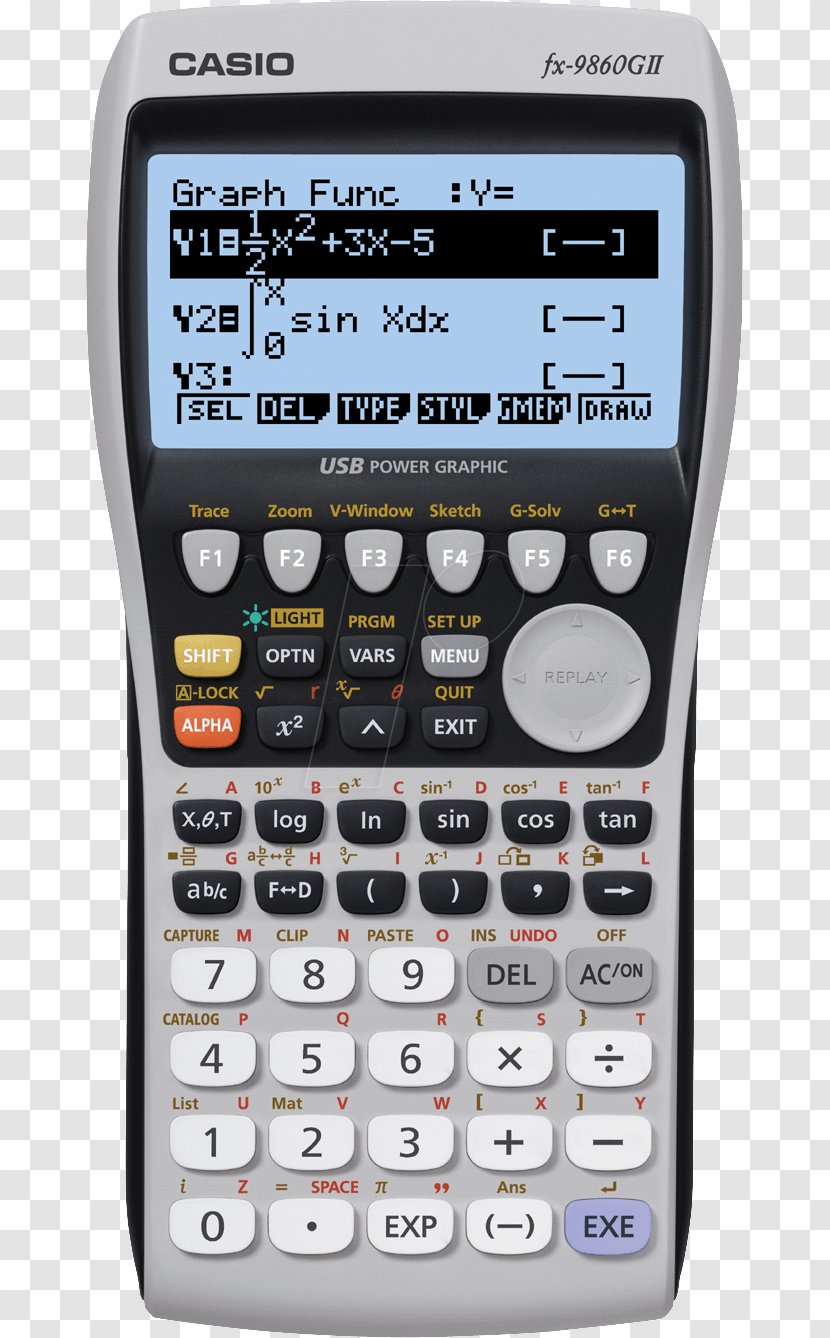 Casio 9860 Series Graphing Calculator Graphic Calculators Transparent PNG