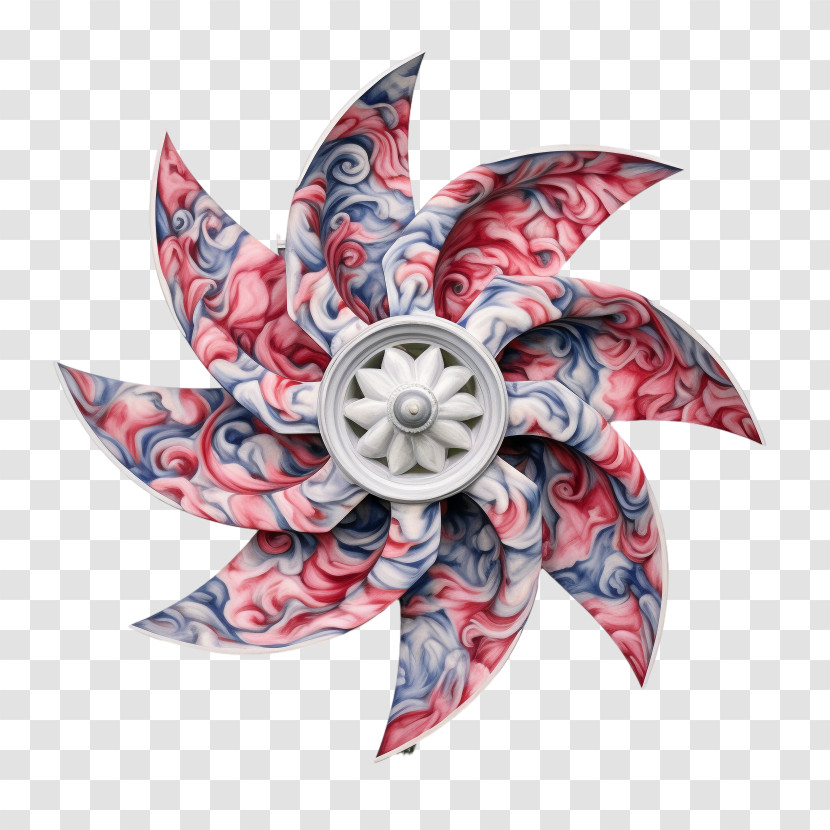 Cartoon Pinwheel - Colorful Pinwheel With Swirling Patterns Transparent PNG