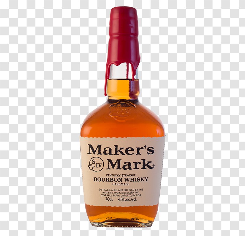 Maker's Mark Bourbon Whiskey Distilled Beverage American - Wine Transparent PNG