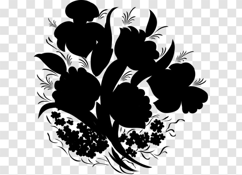 Floral Design Desktop Wallpaper Pattern Leaf - Flowering Plant - Blackandwhite Transparent PNG