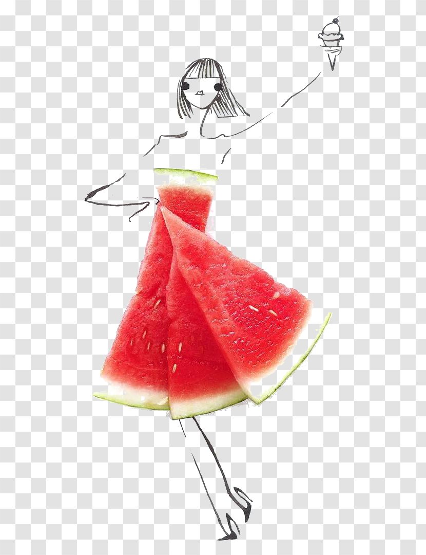 Fashion Illustration Artist Watermelon - Plant Transparent PNG