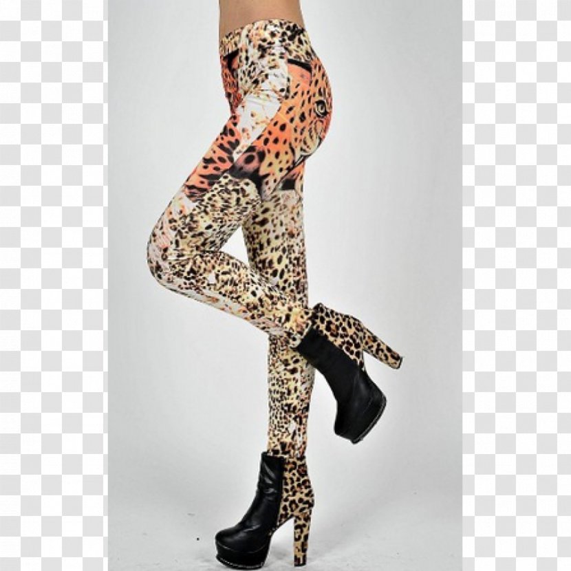 Leggings Leopard T-shirt Fashion Animal Print - Frame Transparent PNG