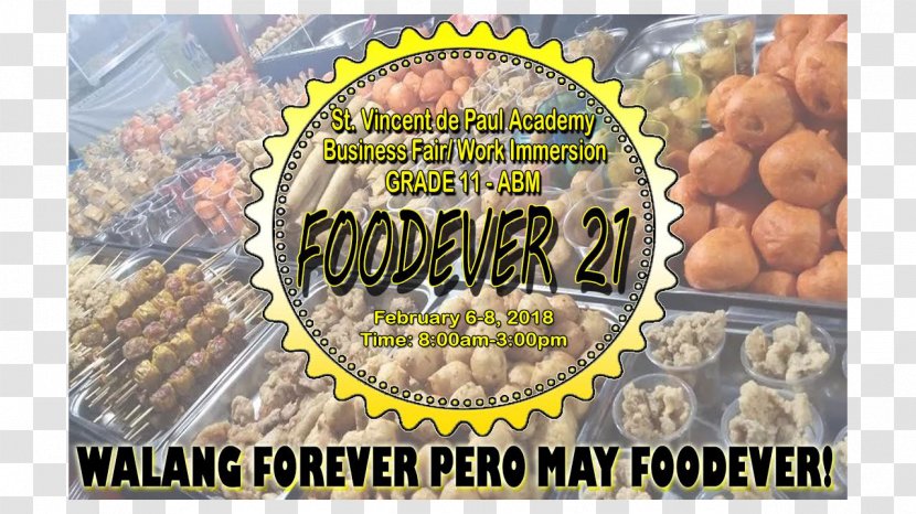 St. Vincent De Paul Academy Of Novaliches, Inc. Street Food National Secondary School Student - Organism - Fair Transparent PNG