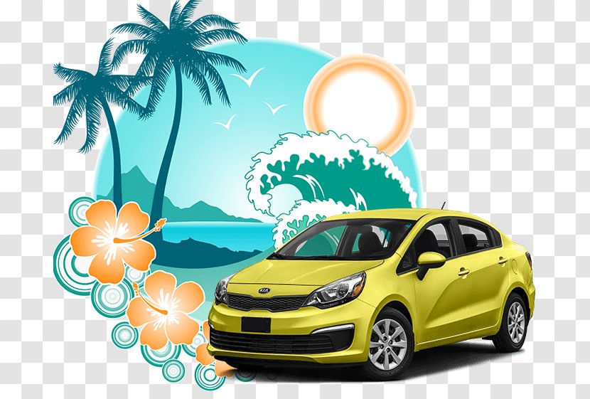 Hawaii Tropical Islands Resort Silhouette Island Palm - Automotive Exterior - Compact Car Transparent PNG