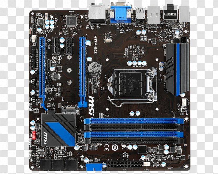 LGA 1150 MSI H97M-G43 - Cpu - MotherboardMicro ATXLGA1150 SocketH97LGA1150 Socket MicroATXOthers Transparent PNG