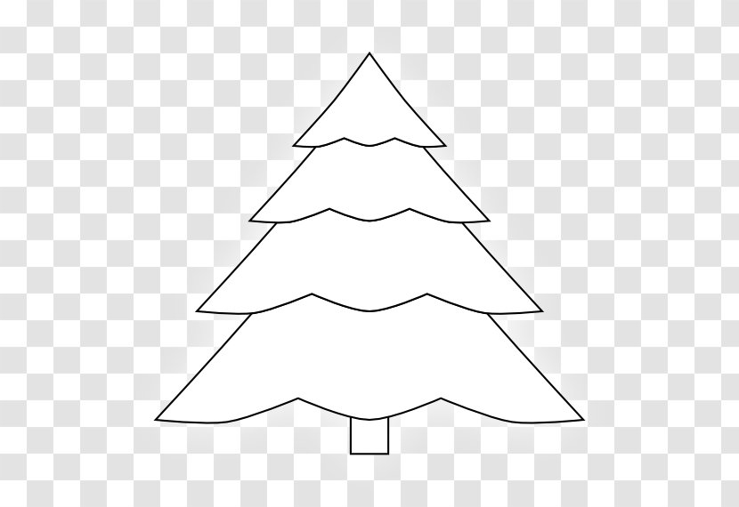 Christmas Tree Spruce Point Angle - Day - Evergreen Branch Outline Transparent PNG