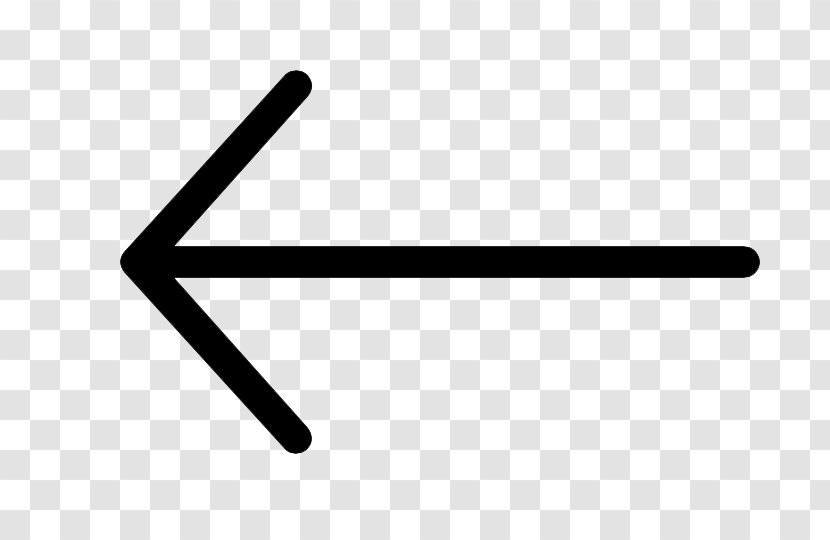 Thin Arrow - Black And White - Triangle Transparent PNG