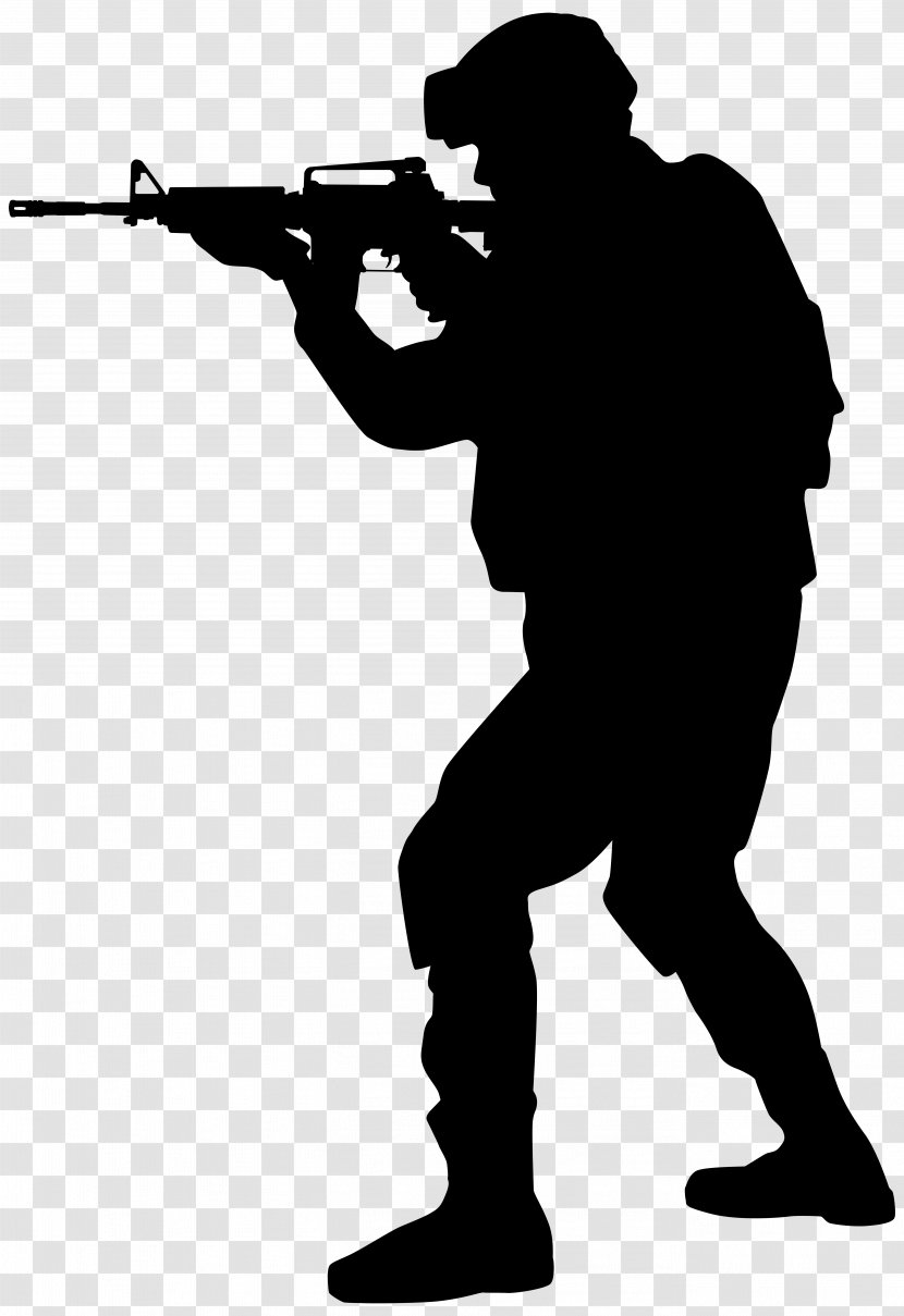 Silhouette Soldier Army Clip Art - Weapon - Cliparts Transparent PNG
