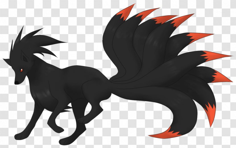 Ninetales Pokemon Black & White Nine-tailed Fox Pokémon X And Y - Drawing - Dark Art Transparent PNG